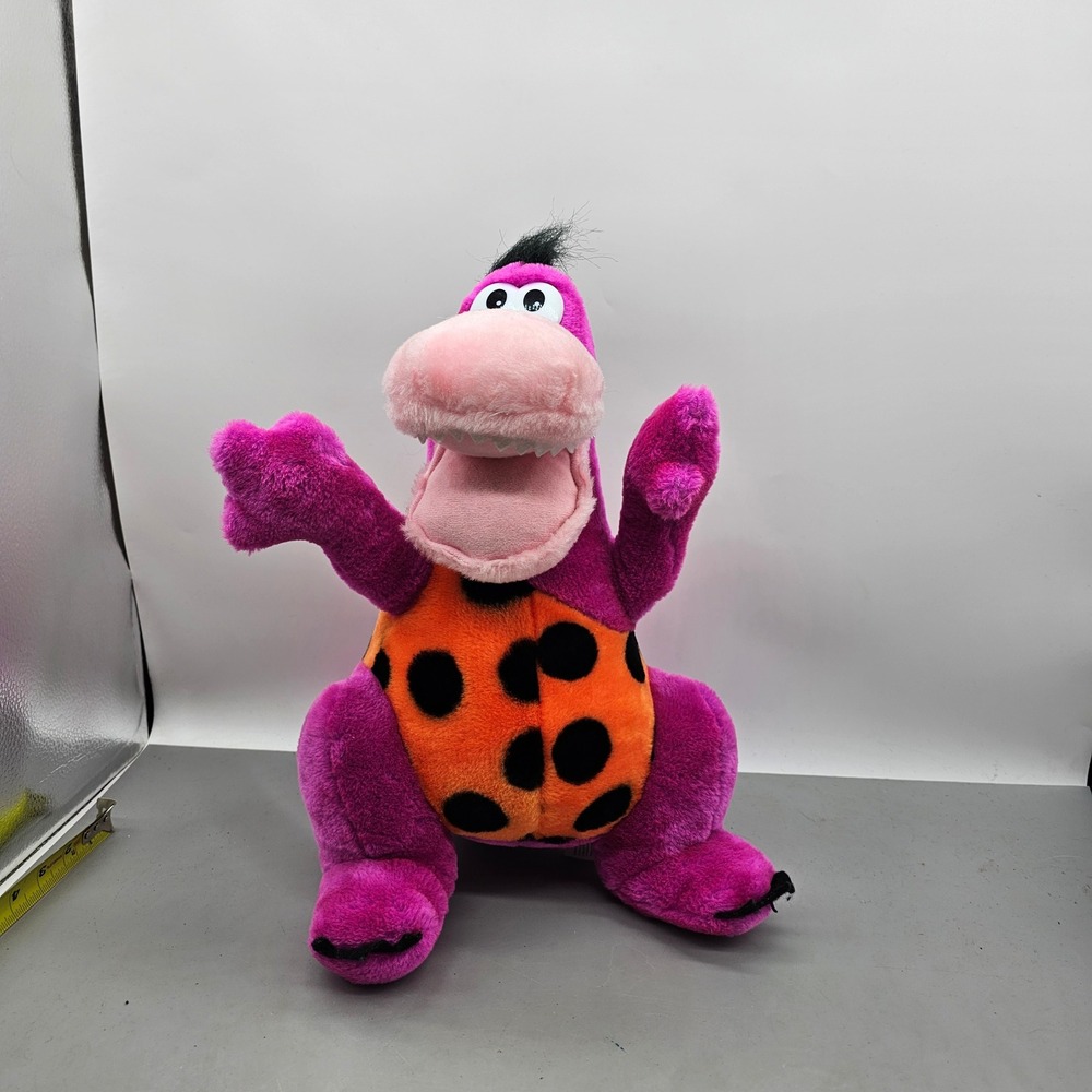 Vintage Play-By-Play Flintstones Dino Plush Purple Dinosaur 16 Inch Toy